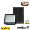สปอร์ตไลท์โซล่าเซลล์ ENRICH OPTIMUS ขนาด 200W แสงขาว Daylight แบตเตอรี่ LiFePO4 กันน้ำ IP65