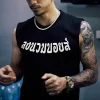 BLACK LONGNUAMBOYZ SLEEVELESS SHIRT
