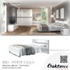 เตียงนอน Hi-Gloss 6ฟุต รุ่น White Calla