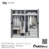 ตู้เสื้อผ้า Hi-Gloss 200ซม. 4บานเปิด รุ่น Gray Calla