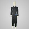 Half apron, 29 inches long, black.
