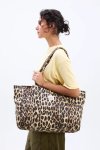 CANVAS LEOPARD TOTE