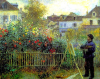 Claude Monet Painting in His Garden at Argenteuil