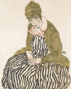 Edith with Striped Dress, Sitting (1915)