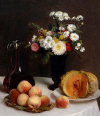 Still Life with a Carafe, Flowers and Fruit