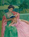 Augusta Reading to Her Daughter