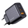 VOLTME INNOVATIONS V2113TH REVO 45 DUO DUAL-PORT PD 45W WALL CHARGER WITH GAN TECH BLACK [1xUSB-C,1xUSB-A PORT]