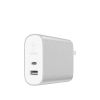 อะแดปเตอร์ Belkin [F7U061DQ-SLV] USB-C 1 Port 27W/3A + USB-A 12W/2.4A