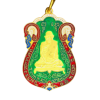 หลวงปู่เอี่ยมวัดหนัง หลังยันต์สี่ พิมพ์สามจุด ปี 2467 เนื้อทองแดงกะไหล่ทอง