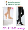 ถุงน่องเส้นเลือดขอด Duomed [Black] ซิลิโคน ต้นขา-เปิดปลายเท้า-สีดำ Class2 (23-32 mmHg) (V26150)
