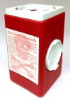กล่องทิ้งเข็มฉีดยา (Safety box, Sharps bin) พลาสติกแข็ง แบบเหลี่ยม 3.8 ลิตร