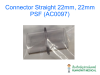 ข้อต่อ Connector Straight 22mm, 22mm PSF โพลีซัลโฟน (AC0097)