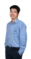 เสื้อเชิ๊ตลายทางสีฟ้าทรงผู้ชาย