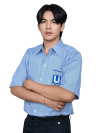เสื้อเชิ๊ตลายทางสีฟ้าทรงผู้ชาย (เจ้าหน้าที่)