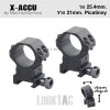 X-ACCU ขากล้องปรับระดับ วง 25.4mm ราง 21mm. Picatinny