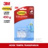 3M Command Gantungan Clear Small Hooks Dengan Perekat Kuat