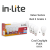 Paket 4 Lampu Bohlam LED In-Lite INB010 Value Series
