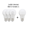 Lampu PHILIPS LED Essential Cool Daylight 3 Gratis 1