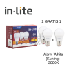 IN-LITE Lampu LED Bulb INB007 Kuning Paket Isi 3