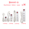 BRIGHT-G Stop Kontak + Saklar + Kabel 5 Meter