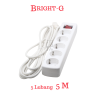 BRIGHT-G Stop Kontak + Saklar + Kabel 5 Meter