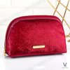 Bvlgari Burgundy Red Vintage Beauty Pouch