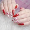 ลายเพ้นท์เล็บหัวใจสีแดงบนเล็บต่อ ร้านทำเล็บ First Nail Studio ลายเพ้นท์เล็บหัวใจสีแดงบนเล็บต่อ ร้านทำเล็บ First Nail Studio