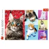 TREFL 1000 Piece Jigsaw Puzzle - Happy cats จิ๊กซอว์ 1000 ชิ้น