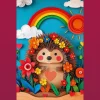 TREFL 160 Piece Jigsaw Puzzle - 40th anni Paper Art: Little hedgehog จิ๊กซอว์เด็ก 6 ปี+