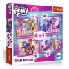 TREFL 4in1 Jigsaw Puzzle - Colorful Ponies / My Little Pony Movie จิ๊กซอว์เด็ก 4 ปี+