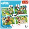 TREFL 4in1 Jigsaw Puzzle - Mickey Mouse nice day / Disney จิ๊กซอว์เด็ก 4 ปี+