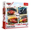 TREFL 4in1 Jigsaw Puzzle - Ready, steady, go! / Cars 3 จิ๊กซอว์เด็ก 4 ปี+