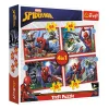TREFL 4in1 Jigsaw Puzzle - The heroic Spider-Man / Spiderman จิ๊กซอว์เด็ก 4 ปี+