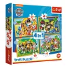 TREFL 4in1 Jigsaw Puzzle - Holiday Paw Patrol จิ๊กซอว์เด็ก 4 ปี+