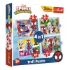 TREFL 4in1 Jigsaw Puzzle - spidey's team จิ๊กซอว์เด็ก 3 ปี+