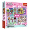 TREFL 4in1 Jigsaw Puzzle - Meet the dolls / LOL Surprise จิ๊กซอว์เด็ก 4 ปี+