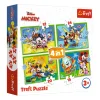 TREFL 4in1 Jigsaw Puzzle - Among the friends / Mickey Mouse Funhouse จิ๊กซอว์เด็ก 3 ปี+
