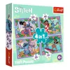 TREFL 4in1 Jigsaw Puzzle - Lilo&Stitch's crazy day จิ๊กซอว์เด็ก 4 ปี+
