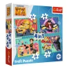 TREFL 4in1 Jigsaw Puzzle - Crazy Minions จิ๊กซอว์เด็ก 4 ปี+