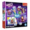 TREFL 4in1 Jigsaw Puzzle - Emotions rule / Inside Out 2 จิ๊กซอว์เด็ก 4 ปี+