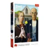 TREFL 500 Piece Jigsaw Puzzle - American Gothic: Dog Edition จิ๊กซอว์ 500 ชิ้น