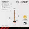 สกรูปลายสว่านหัวหกเหลี่ยม H12 14x48 มม. (2 นิ้ว) ชุบซิงค์รุ้ง