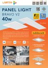 Lamptan ชุดโคมไฟ Panel Light Bravo V2 40w แสงขาว