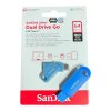 Sandisk Dual FlashDrive#SDDDC3-64GB Dual USB -TypeCสีฟ้า
