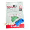Sandisk Dual FlashDrive#SDDDC3-64GB Dual USB -TypeCสีเขียว