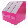 กล่องใส่แฟ้มกระดาษ#3ช่องสีชมพู(12x12x12นิ้ว)