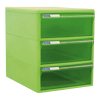 ตู้เอกสารออร์ก้า#TCB3BBโครงเขียวลิ้นชักเขียว3ชั้น(33x25.5x31ซม)