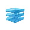 ถาดเอกสารพลาสติกออร์ก้า#L3สีฟ้าใส3ชั้น