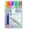 ปากกาหัวเข็มสเต็ดเลอร์#ไตรพลัสหัว0.3มมชุด10สี