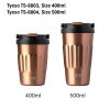 Tyeso (ของแท้) รุ่นTS-8803/8804 แก้วเก็บความเย็นเ เก็บความร้อน มีหูหิ้ว แก้วสแตนเลส 304 มีขนาด 400ml/500ml มีหลายสีให้เลือ